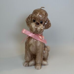 Vintage Wax Decorative Poodle Dog‎ Shaped Candle